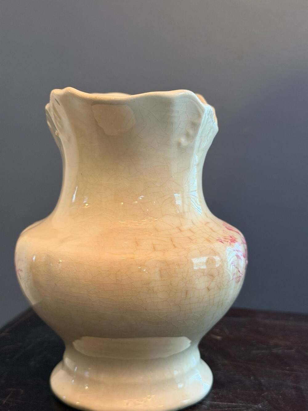 Vintage Anchor Pottery J.E.M. Trenton NJ Floral Creamer Pitcher - Picture 2 of 10